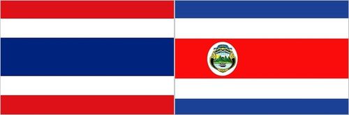 태국 국기(왼쪽)와 코스타리아 국기[외교부 홈페이지 캡처. 재판매및 DB 금지]