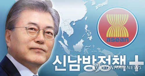 문재인 대통령 '신남방정책 플러스 전략' 발표 (PG)[김민아 제작] 사진합성·일러스트