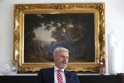 미하엘 라이펜슈툴 신임 주한독일대사(서울=연합뉴스) 이지은 기자 = 미하엘 라이펜슈툴 신임 주한독일대사가 지난 11일 성북동 대사관저에서 연합뉴스와 인터뷰를 하고 있다. 2020.11.15 jieunlee@yna.co.kr