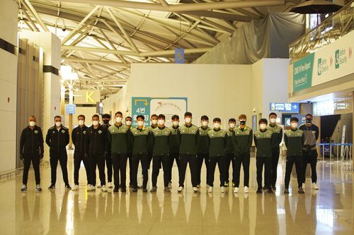 AFC 챔피언스리그 출전을 위해 카타르 도하로 출발한 전북 현대 선수단.[전북 현대 제공. 재판매 및 DB금지]