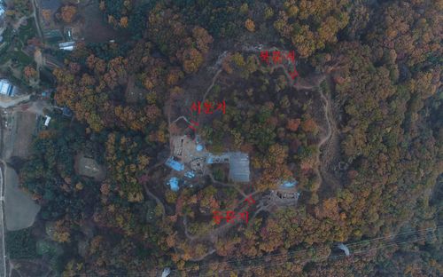 대모산성 조사지역 전경[문화재청 제공. 재판매 및 DB 금지]