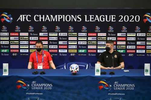 ACL 기자회견에 참석한 FC서울 이원준 감독대행(왼쪽)과 오스마르[FC서울 제공. 재판매 및 DB 금지]