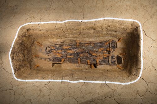 경산 양지리 1호 널무덤[국립대구박물관 제공. 재판매 및 DB 금지]