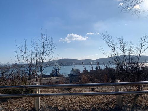 러시아 극동 연해주(州) 나홋카 항의 하늘.[연합뉴스 김형우 촬영]