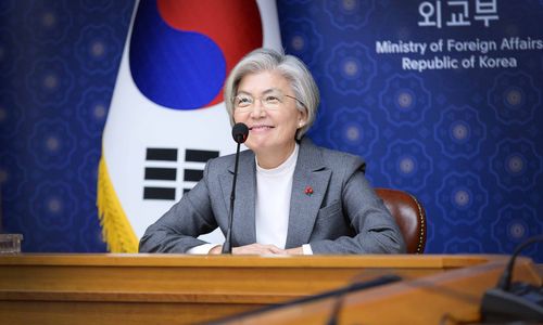 강경화 "코로나19 백신 민족주의 지양해야…가짜뉴스 적극 대응"[외교부 제공]