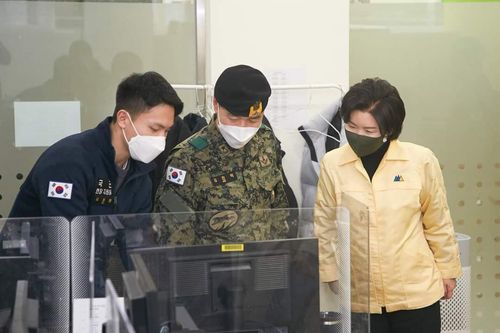 서초구 보건소 격려방문한 조은희 경선후보[조은희 후보측 제공]