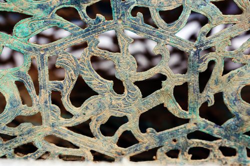 나주 정촌고분 출토 금동신발 인면조신(人面鳥身) 문양[문화재청 제공. 재판매 및 DB 금지]