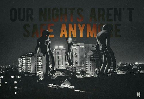 현지 SNS에 확산하는 '우리의 밤은 더는 안전하지 않다'는 내용의 그래픽[트위터 캡처. 재판매 및 DB 금지]