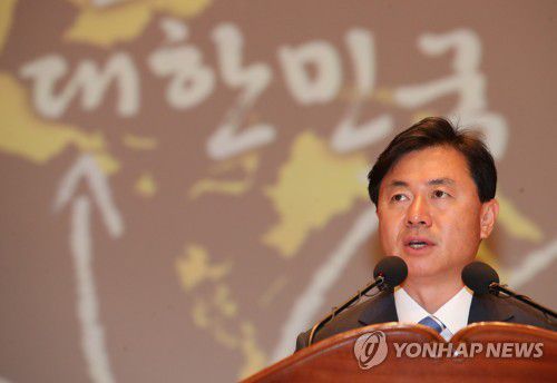 2017년 해수부 장관 취임사 하는 김영춘 후보 자료사진[연합뉴스 자료사진·재판매 및 DB 금지]