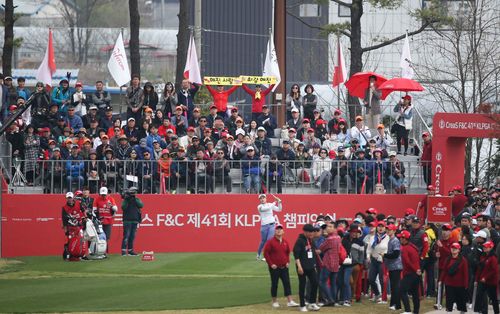 해외 중계 방송으로 화제를 모았던 작년 KLPGA 챔피언십 경기 장면.[KLPGA 제공. 재판매 및 DB 금지]