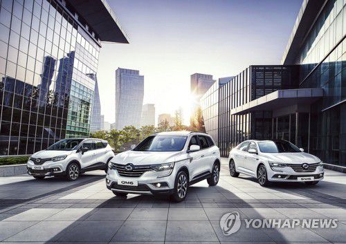 르노삼성자동차 QM3, QM6, SM6[르노삼성자동차 제공]
