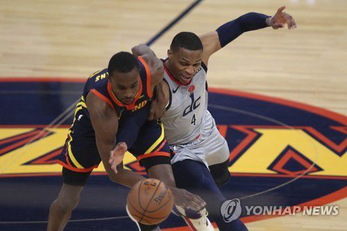 워싱턴과 골든스테이트 경기 모습. [AP=연합뉴스]