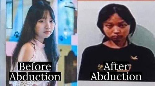 미얀마 여성 시위대의 구타당하기 전·후 사진[트위터 @AungNai90780075·재판매 및 DB 금지]