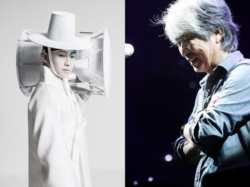 소리꾼 이희문(왼쪽)과 가수 최백호[궁능유적본부 제공. 재판매 및 DB 금지]