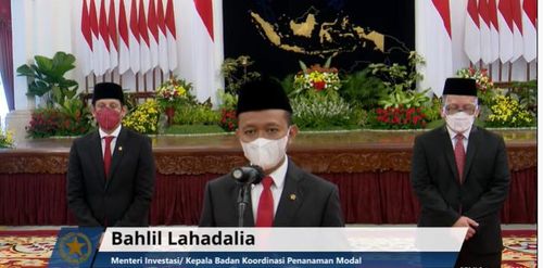투자조정청장에서 투자부 장관된 바흐릴 라하달리아[인도네시아 대통령비서실 유튜브 캡처]