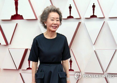 아카데미 여우조연상을 받은 윤여정[오스카 홈페이지. 재판매 및 DB 금지]