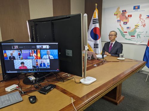 '양성평등 주류화를 위한 아세안 가이드라인 출범식'[주아세안 한국대표부 제공=연합뉴스]