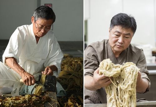 김삼식(왼쪽)·안치용 씨[문화재청 제공. 재판매 및 DB 금지]