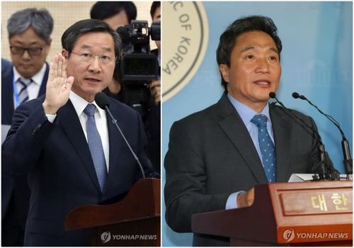 국민의힘 인천시장 후보군(인천=연합뉴스) 유정복 전 인천시장과 이학재 인천시당위원장.
[연합뉴스 자료사진]