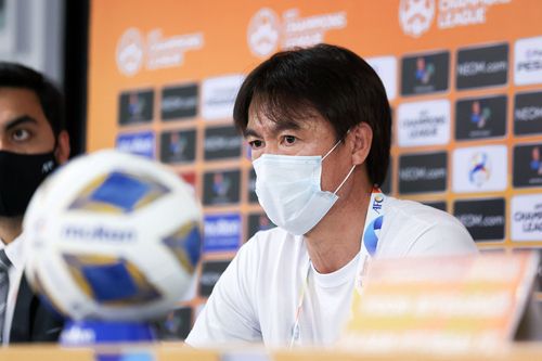 기자회견 하는 홍명보 감독[한국프로축구연맹 제공. 재판매 및 DB 금지]