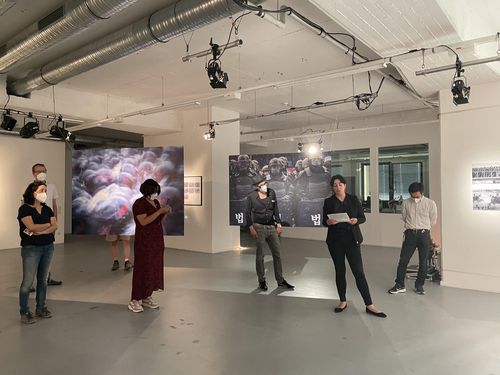 전시회 개막하는 '아트5'[뮌헨=연합뉴스 이 율 특파원]