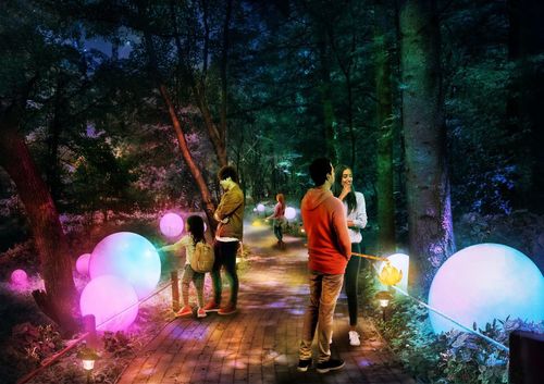 속리산 법주사 야간 경관조명[문화재청 제공. 재판매 및 DB 금지]