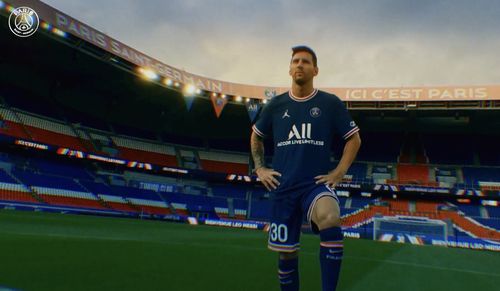 PSG 유니폼 입은 메시[PSG 영상 캡처. 재판매 및 DB 금지]