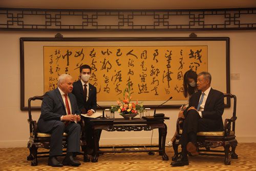 류샤오밍 한반도사무특별대표와 데니소프 주중 러시아 대사[중국 외교부 제공]