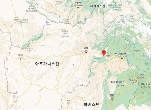 파키스탄 북부 토르캄 국경 검문소 위치. [구글 캡처=연합뉴스. 재판매 및 DB 금지]