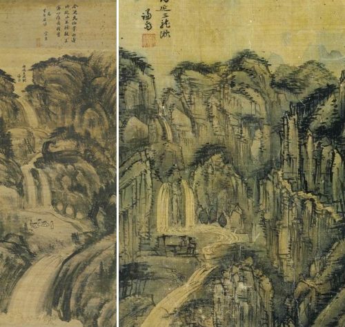 겸재 정선이 그린 내연산 그림 두 점[문화재청 제공. 재판매 및 DB 금지]