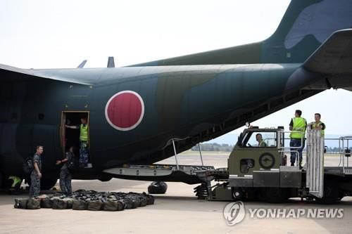 일본 자위대 C-130H 허큘리스 수송기[EPA=연합뉴스 자료사진]