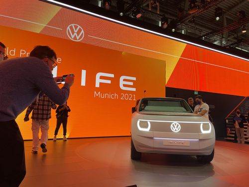 (뮌헨=연합뉴스) 이 율 특파원 = 폭스바겐이 6일(현지시간) 'IAA모빌리티 2021'에서 처음 공개한 첫 소형 세그먼트 컨셉트 차량 ID라이프. 2021.09.07