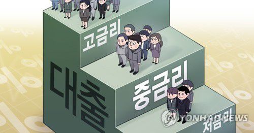중금리 대출 (PG)[장현경 제작] 일러스트