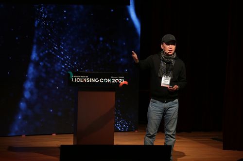'라이선싱콘 2021' 기조연설자로 나선 원동연 리얼라이즈픽쳐스 대표[한국콘텐츠진흥원 제공. 재판매 및 DB 금지]