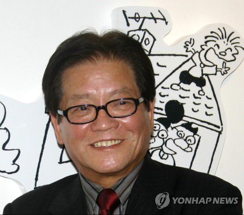 만화가 신문수 화백(2004.10.18)[연합뉴스 자료사진]