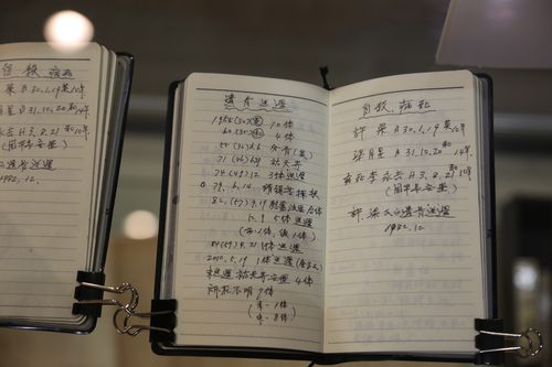 이학래 씨 유품(도쿄=연합뉴스) 이세원 특파원 = 지난달 22일 일본 도쿄도(東京都)에서 개막한 이학래 씨 추모 행사장에 고인이 생전에 쓰던 수첩이 전시돼 있다.