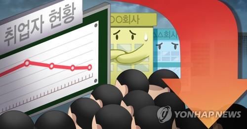 취업자 감소 (PG)[김토일 제작] 일러스트