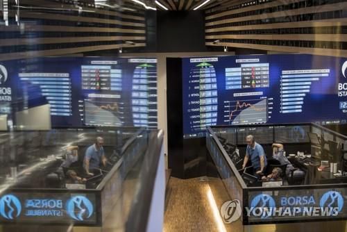 터키 증권 거래소 보르사 이스탄불 모습 [EPA 연합뉴스 자료사진. 재판매 및 DB 금지]