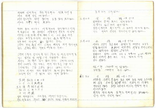 이희원씨 일기장[경기도 제공. 재판매 및 DB 금지]