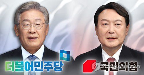이재명-윤석열 대선 후보 (PG)[홍소영 제작] 사진합성·일러스트