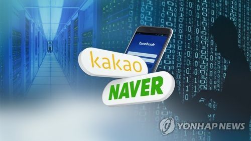 카카오·네이버 계정 등으로 다른 웹·앱에 로그인(CG)[연합뉴스TV 제공]