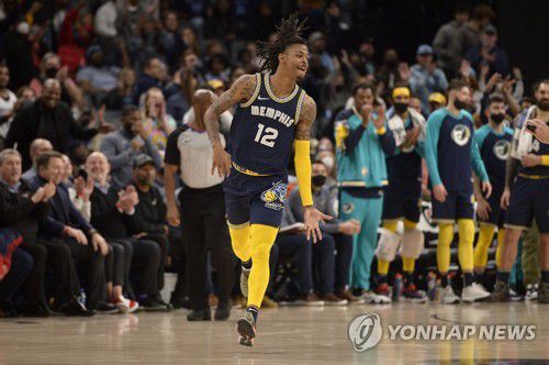 멤피스의 자 모란트(12번).[AP=연합뉴스]