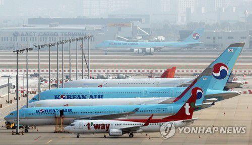 공항 계류장 2021년 11월 1일 인천국제공항 전망대에서 바라본 공항 계류장. [연합뉴스 자료 사진·재판매 및 DB 금지]