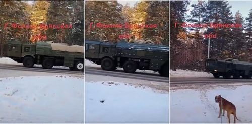 '이스칸데르 발사대' 추정 군사장비aleksandrsmoke 틱톡 캡처. 재판매 및 DB 금지