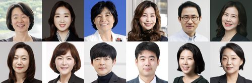 KAIST의 포용적 발전을 위해 기부한 12인(사진 첫줄 좌측부터 시계방향으로) 류석영 KAIST 전산학부 교수, 배순민 KT 융합기술원 AI2XL 연구소장, 서지희 삼정회계법인 부대표, 석현정 KAIST 산업디자인학과 교수, 오왕열 KAIST 기계공학과 교수, 오혜연 KAIST 전산학부 교수, 채양희 법무법인 H 대표 변호사, 차미영 KAIST 전산학부 교수, 주영석 KAIST 의과학대학원 교수, 제현주 인비저닝 파트너스 대표, 장윤규 아마존웹서비스 엔터프라이즈 석세스 매니저, 장세영 한화 NxMD 대표 [한국과학기술원(KAIST) 제공. 재판매 및 DB 금지]