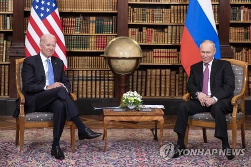 2021년 스위스 제네바에서 열린 미·러 정상회담[EPA 연합뉴스 자료사진. 재판매 및 DB 금지]