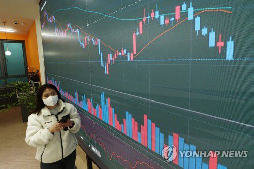 서울 시내 한 가상화폐 거래소 현황판. [연합뉴스 자료사진]