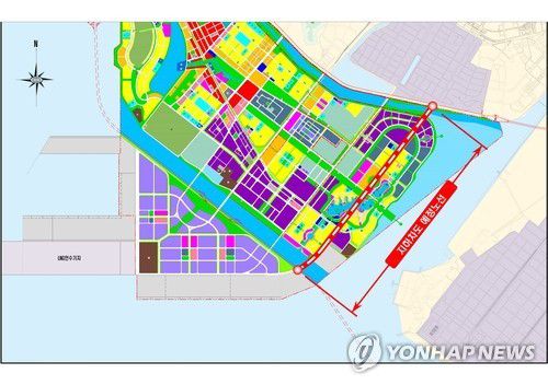 인천신항 진입 지하차도 위치도[인천경제자유구역청 제공]