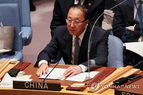 장준 주유엔 중국대사[로이터 연합뉴스 자료사진.재판매 및 DB 금지]