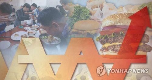 외식물가 상승(PG)[제작 이태호, 최자윤] 사진합성, 일러스트 사진 게티이미지뱅크 제공.